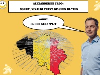 Alexander De Croo: sorry, Vivaldi trekt op geen kl*ten