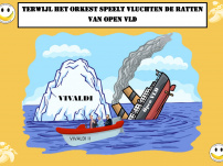 Terwijl het orkest speelt vluchten de ratten van Open VLD